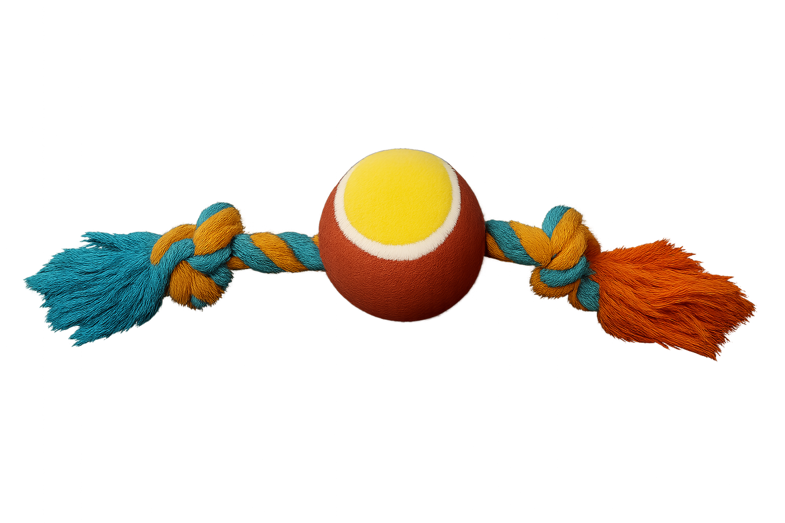 Rope Dog Toy with Tennis Ball – Durable Tug & Chew